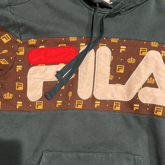 Urban Outfitters Fila Green Monogram Hoodie - Picture 2 of 3